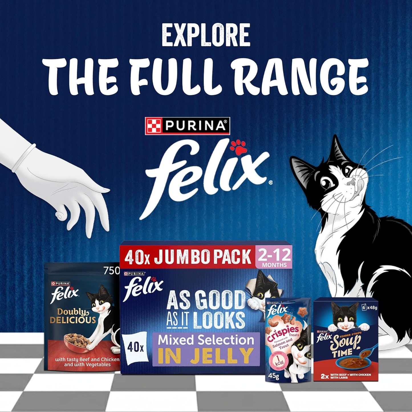 FELIX As Good As it Looks Kitten Mixed Selection in Jelly Wet Cat Food 40x85g