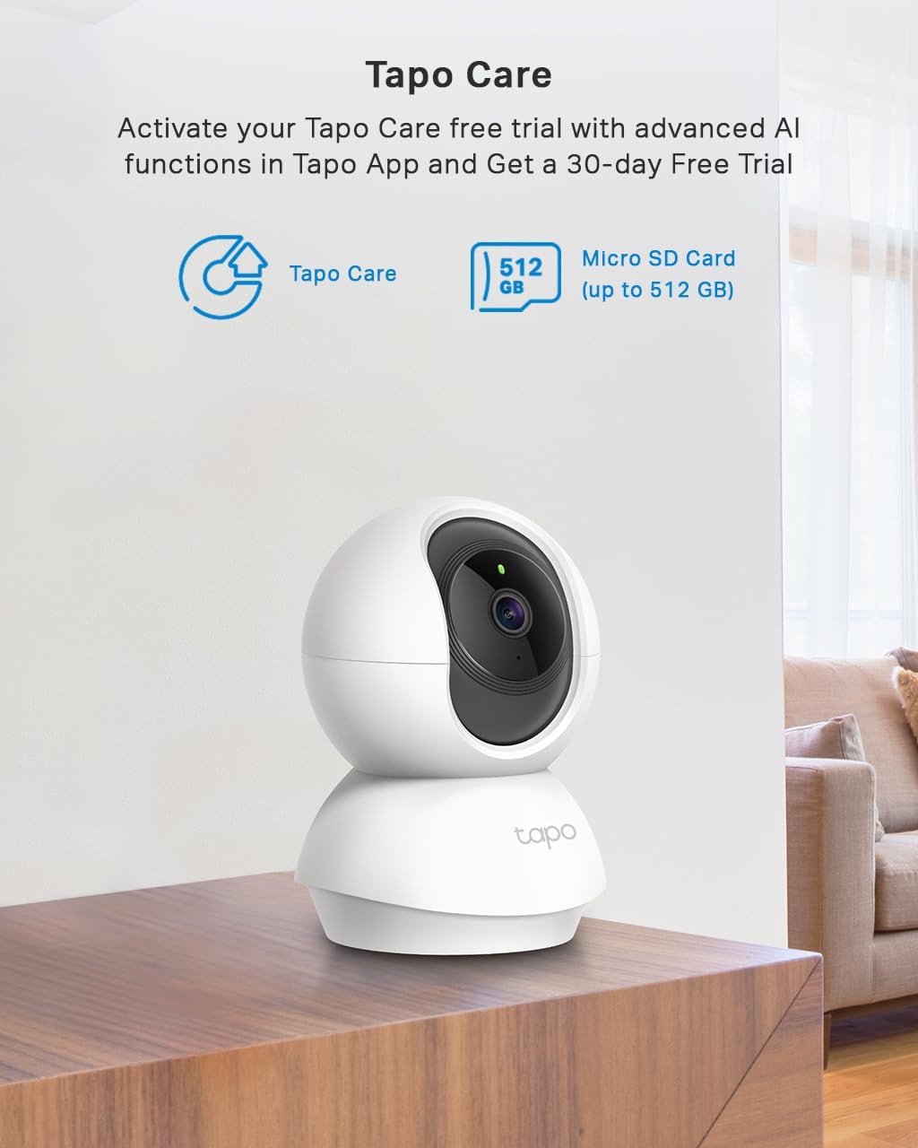 Tapo C210 2K 3MP Pan/Tilt Indoor Security Camera