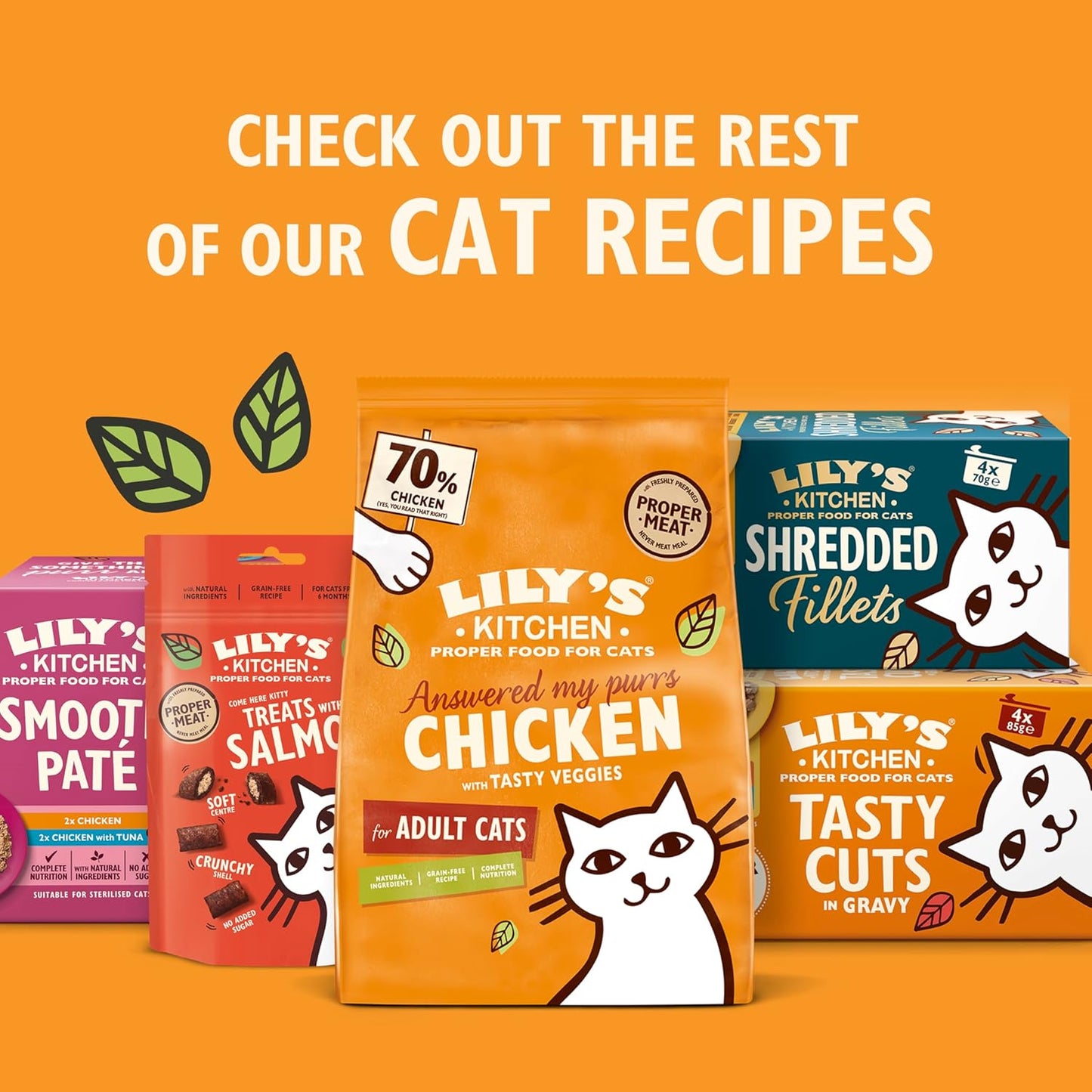 Lily’s Kitchen Made with a Natural Ingredients Tasty Cuts in Gravy with Chicken Adult Wet Cat Food 18 x 85g Tin
