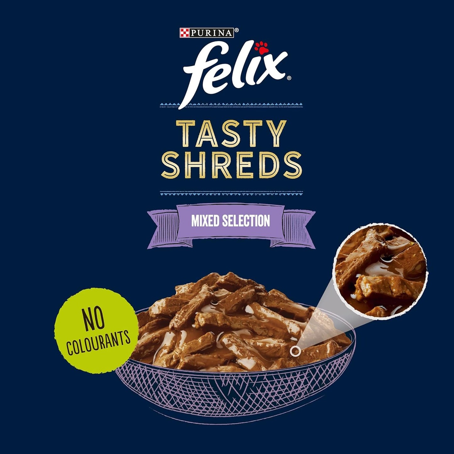 FELIX Tasty Shreds Mixed Selection in Gravy Wet Cat Food 120x80g
