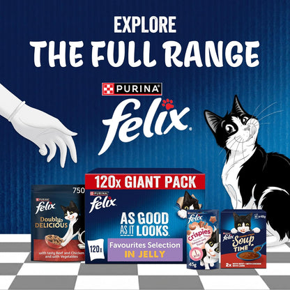 FELIX As Good As it Looks Favourites Selection in Jelly Wet Cat Food 120x85g