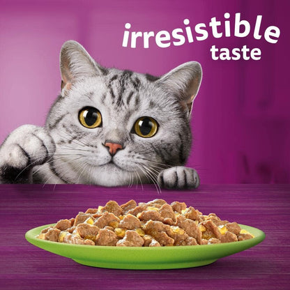 whiskas 1 plus Adult Mixed Selection in Jelly 84 Pouches, Adult Wet Cat Food, Megapack (84 x 85 g)